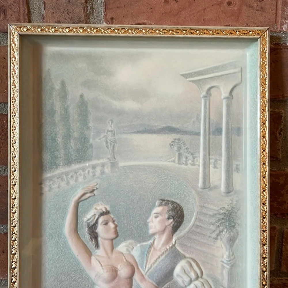 Vtg Ballet Picture Wall Hanging Three Dimensional